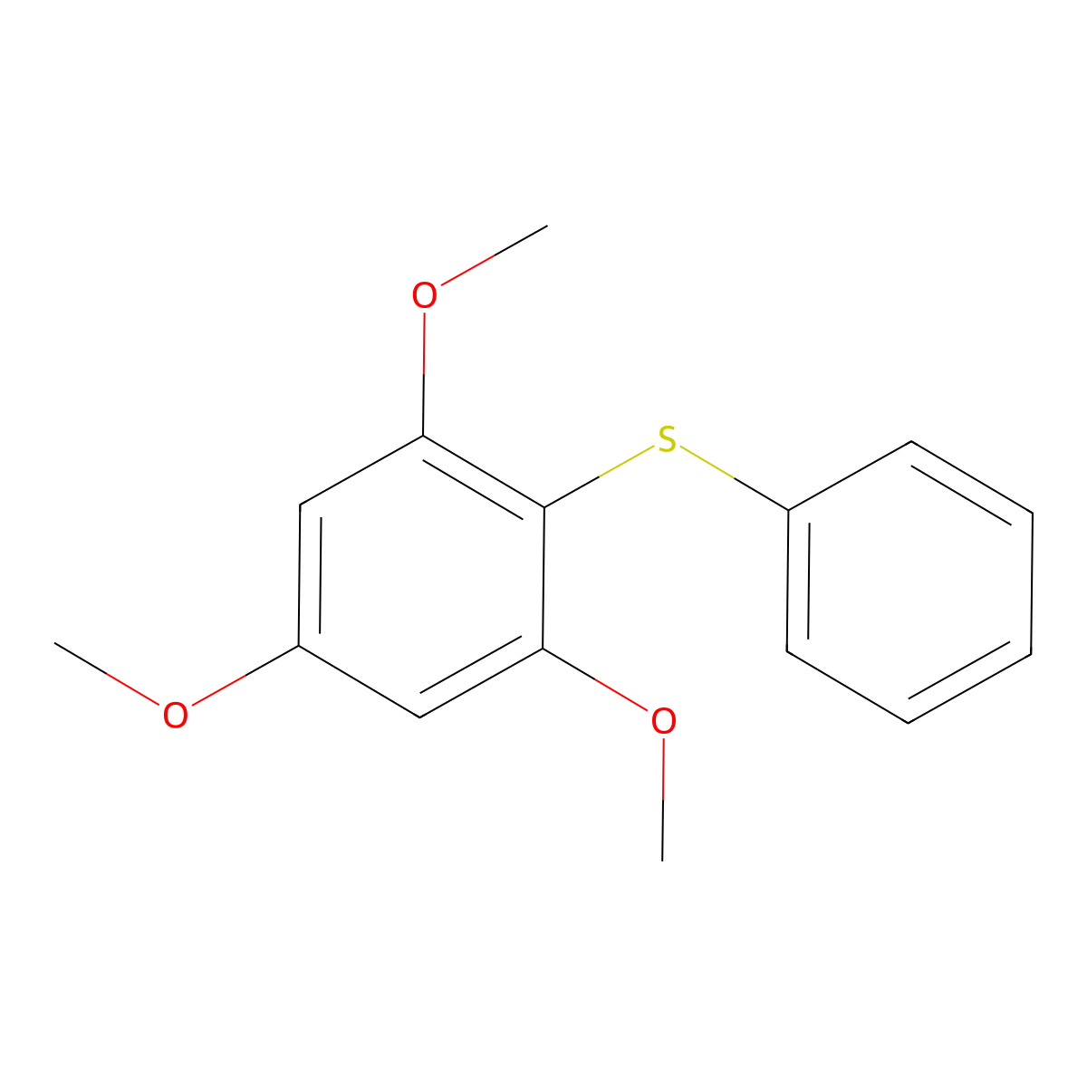 1,3,5-Trimethoxy-2-(phenylsulfanyl)benzene molecular structure, CAS 41280-62-0