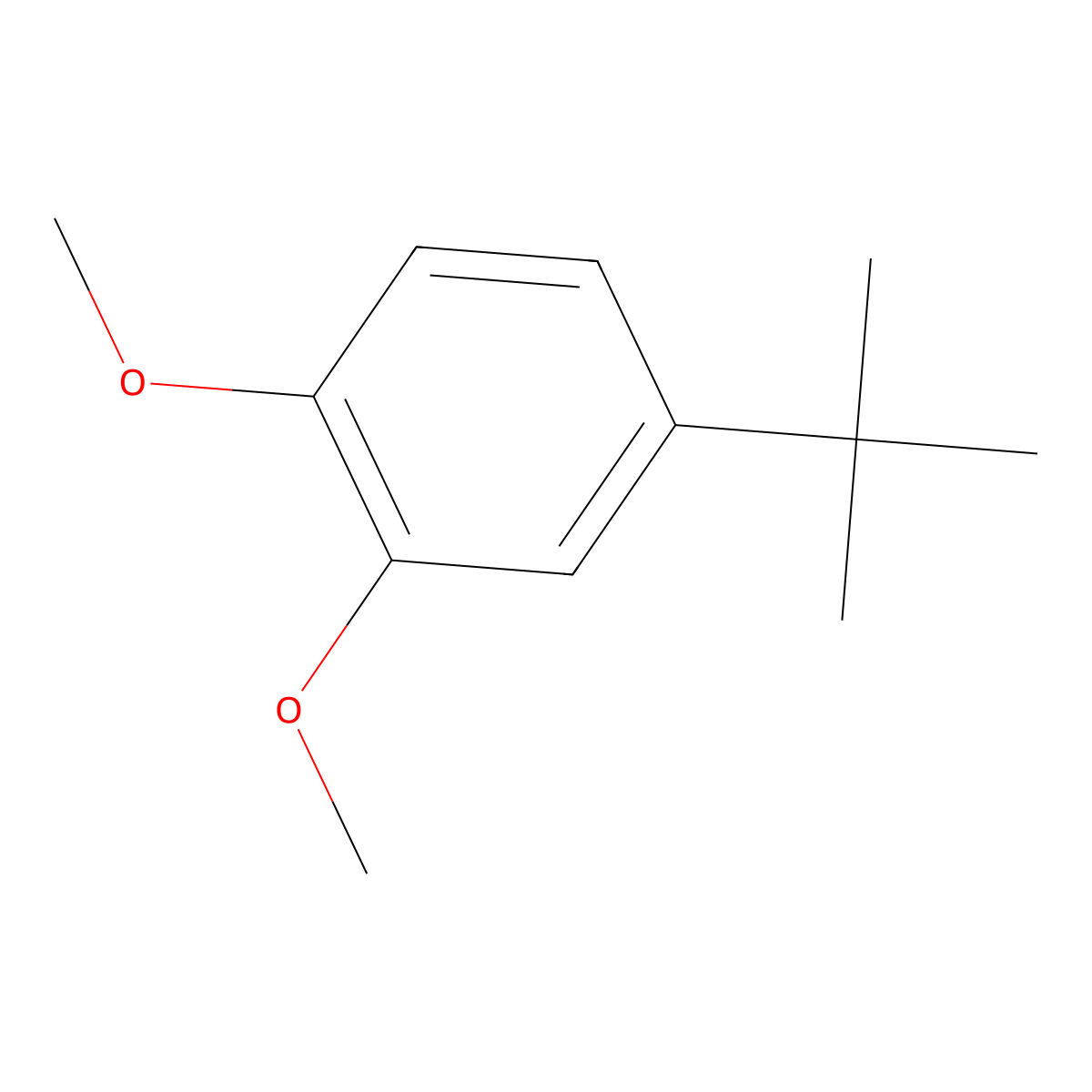 4-Tert-butyl-1,2-dimethoxybenzene molecular structure, CAS 41280-64-2
