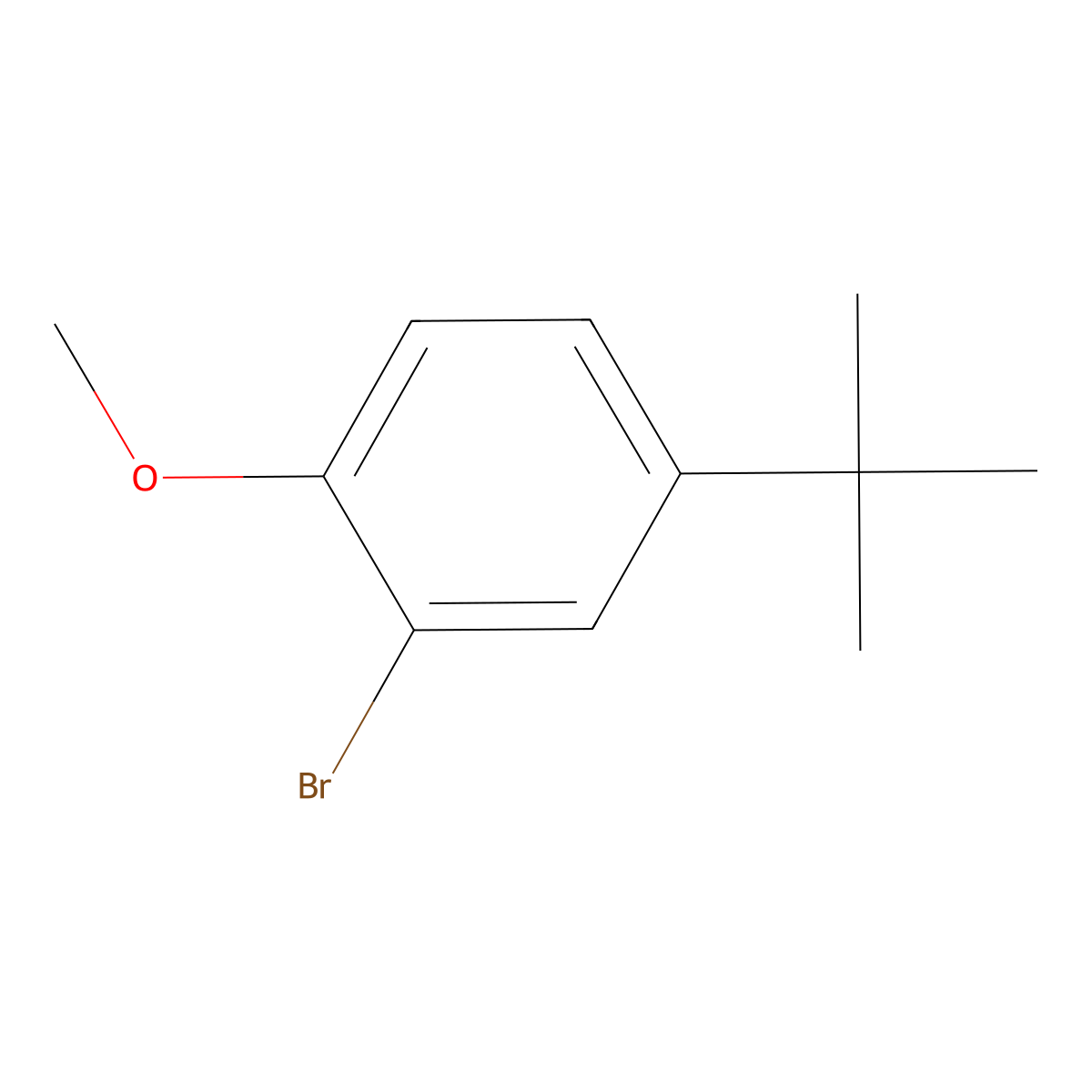 2-Bromo-4-tert-butyl-1-methoxybenzene molecular structure, CAS 41280-65-3