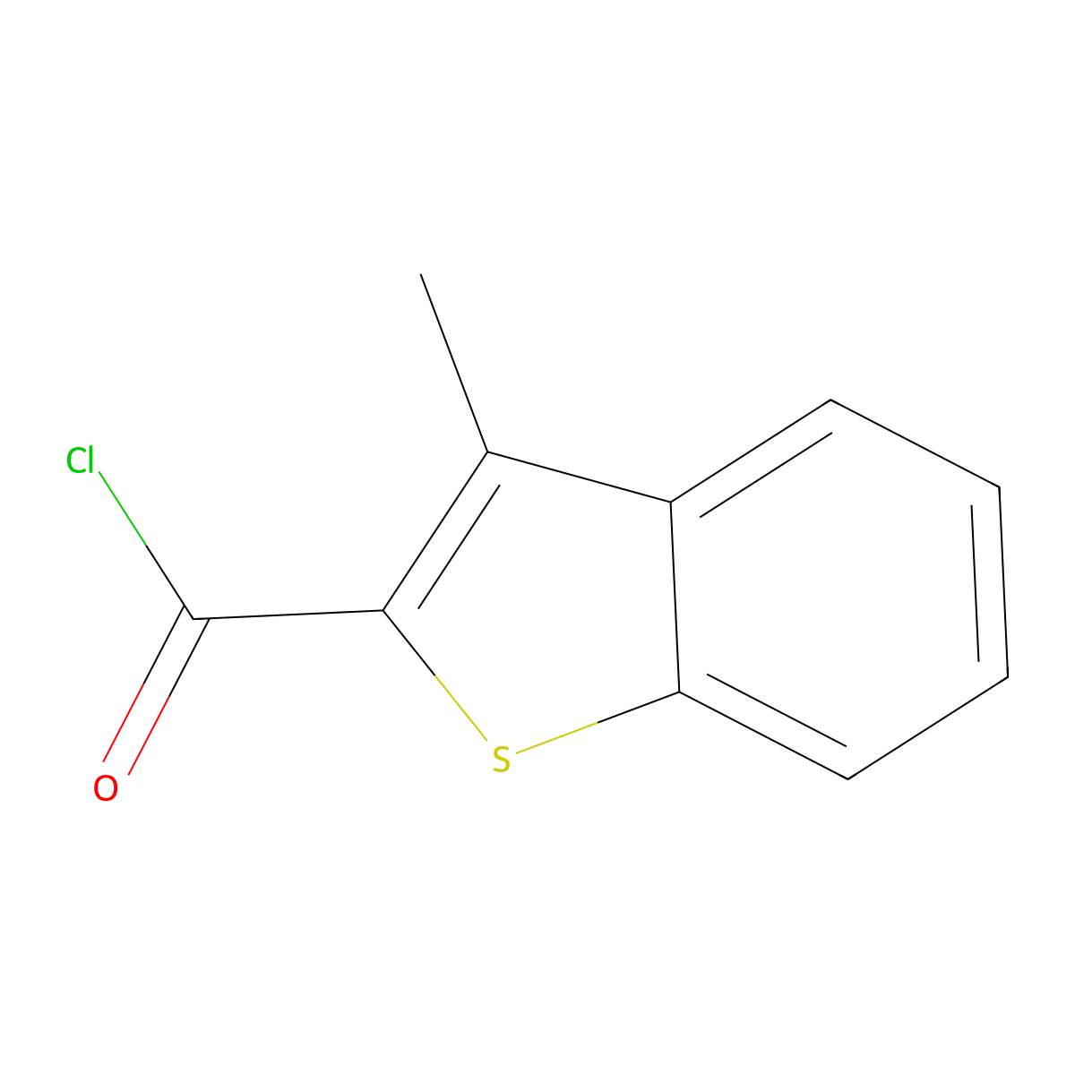 3-Methylbenzo[b]thiophene-2-carbonylchloride molecular structure, CAS 41280-76-6
