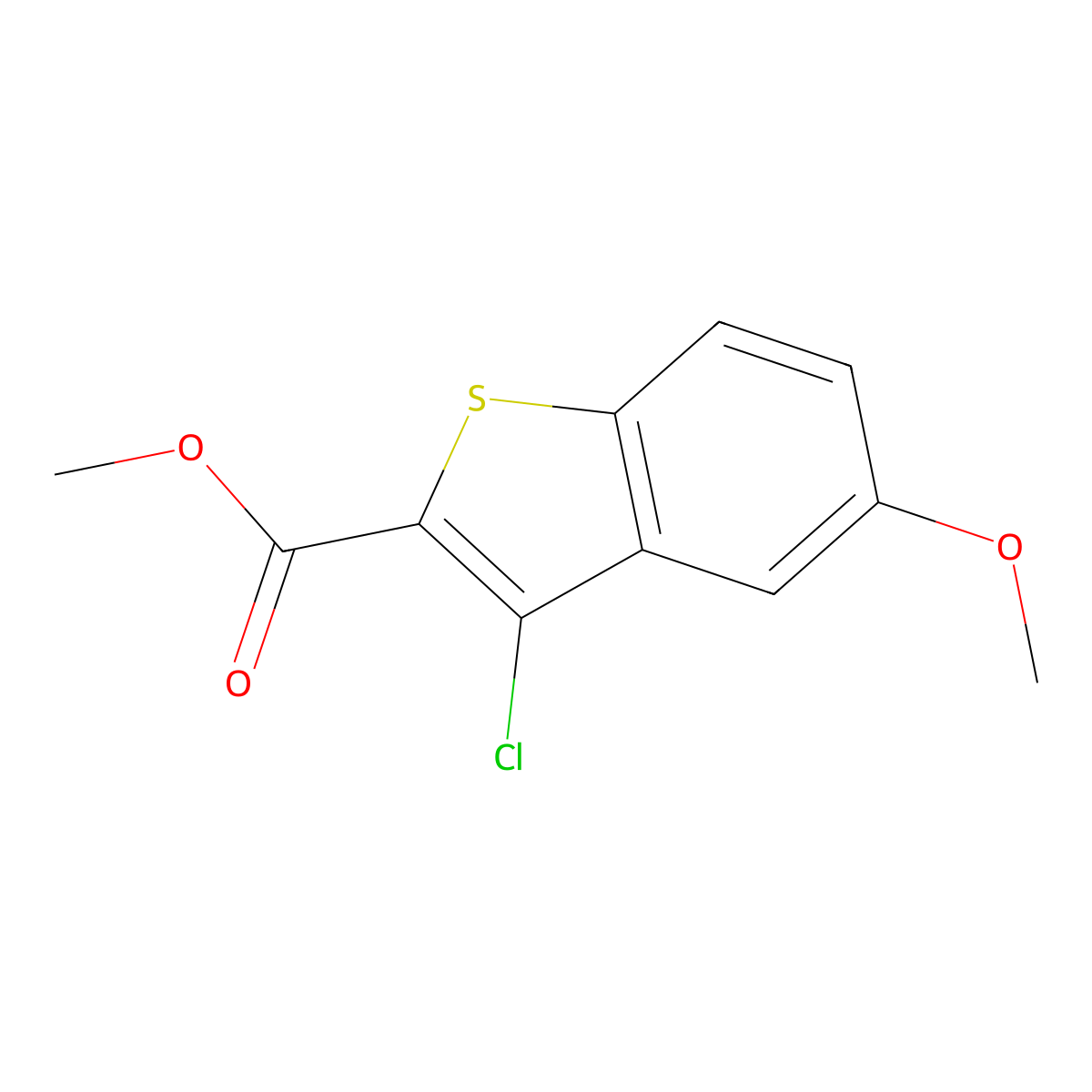 Methyl 3-chloro-5-methoxy-1-benzothiophene-2-carboxylate molecular structure, CAS 41280-81-3