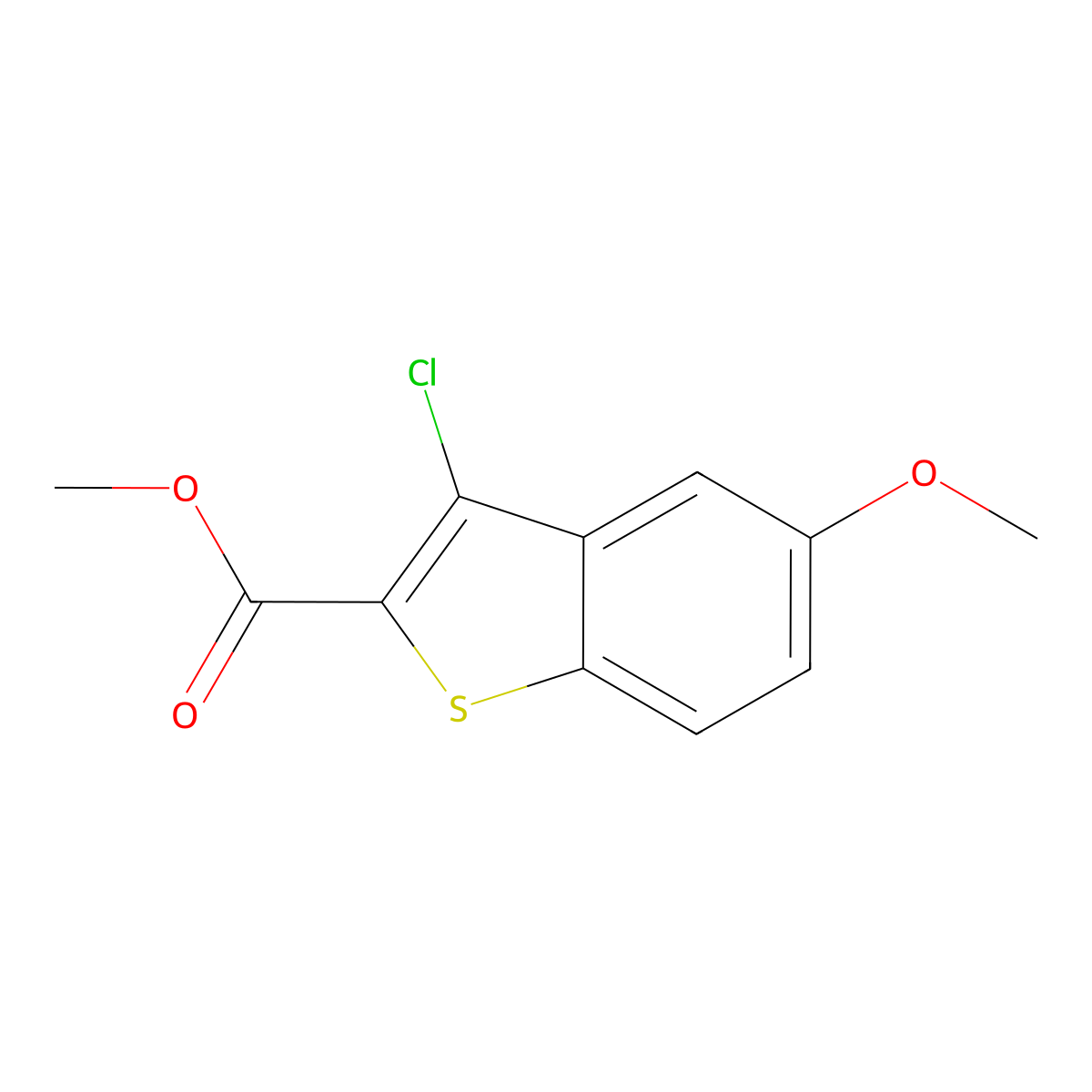 Methyl 3-chloro-5-methoxy-1-benzothiophene-2-carboxylate molecular structure, CAS 41280-81-3
