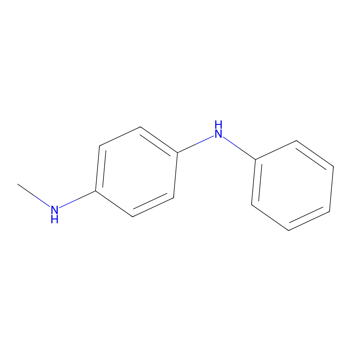 1,4-Benzenediamine, N-methyl-N'-phenyl- molecular structure, CAS 41286-42-4