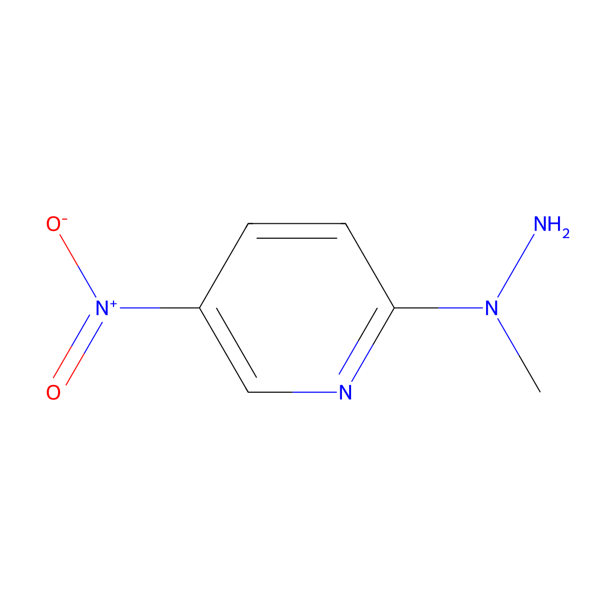 2-(1-Methylhydrazino)-5-nitropyridine molecular structure, CAS 41286-79-7