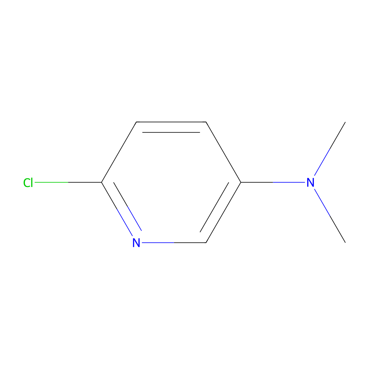 6-Chloro-N,N-dimethylpyridin-3-amine molecular structure, CAS 41288-91-9