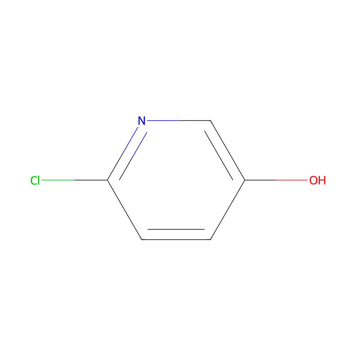 2-Chloro-5-hydroxypyridine molecular structure, CAS 41288-96-4