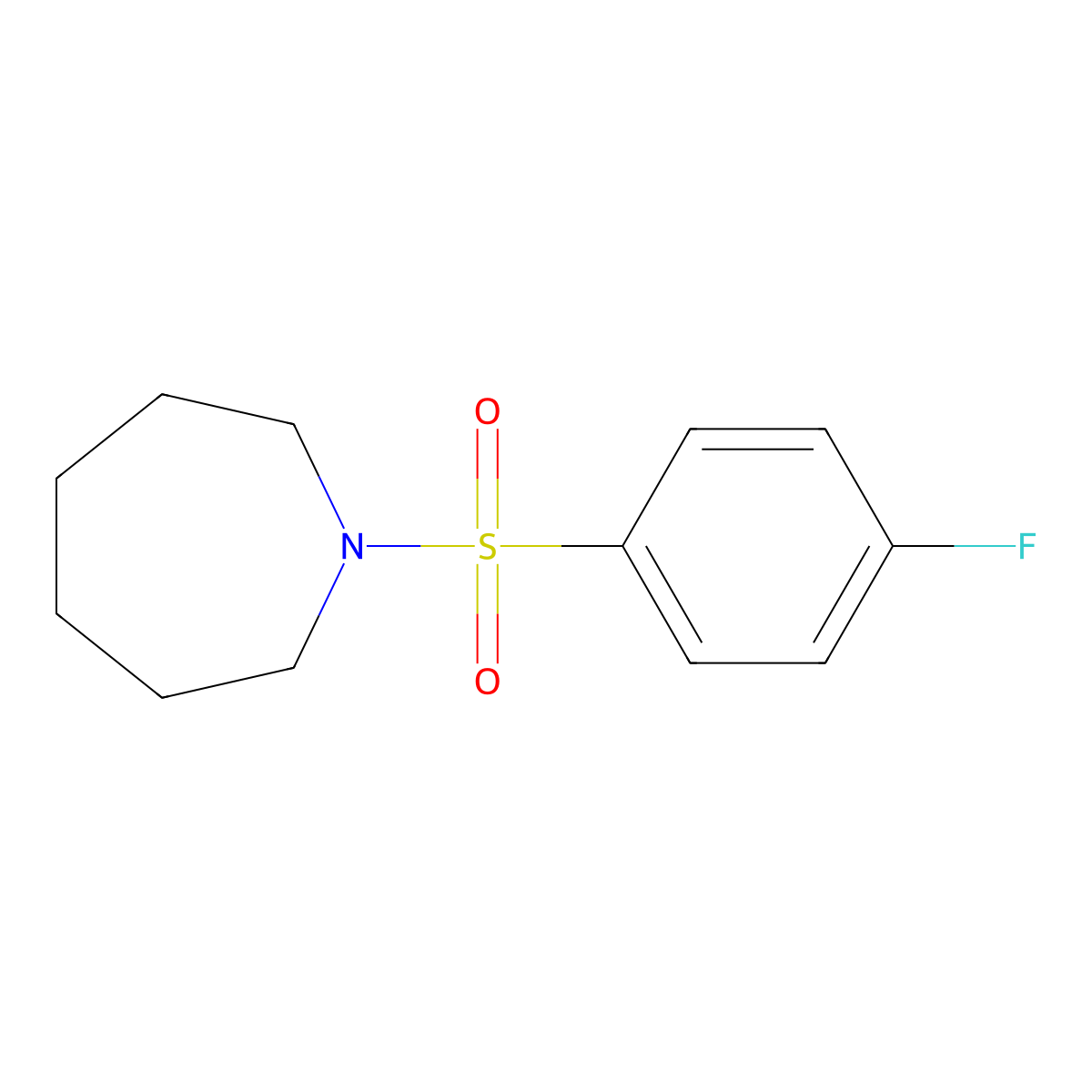 1-(4-Fluorophenyl)sulfonylazepane molecular structure, CAS 412919-01-8