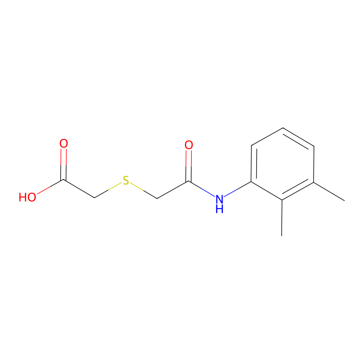 [(2,3-Dimethyl-phenylcarbamoyl)-methylsulfanyl]-acetic acid molecular structure, CAS 412922-07-7