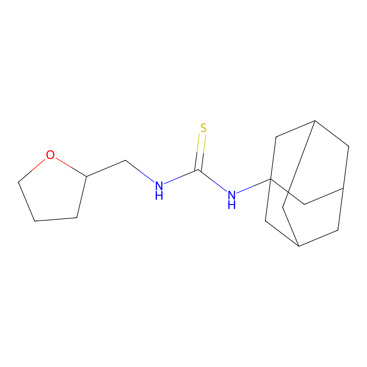 1-(1-Adamantyl)-3-(oxolan-2-ylmethyl)thiourea molecular structure, CAS 412922-29-3