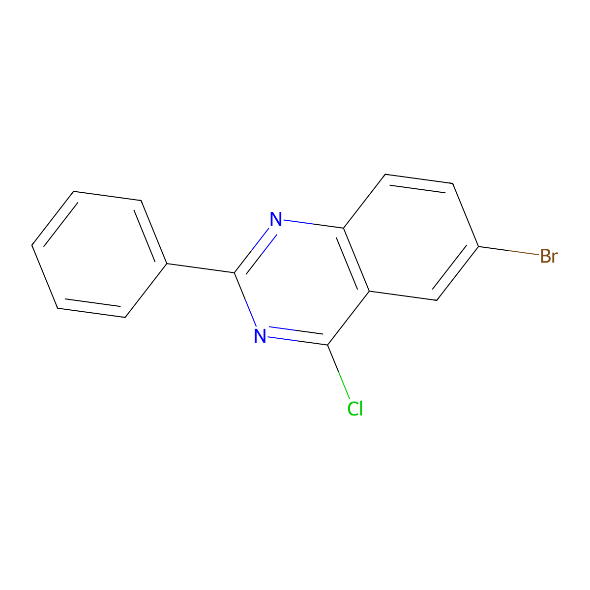 6-Bromo-4-chloro-2-phenylquinazoline molecular structure, CAS 412923-42-3