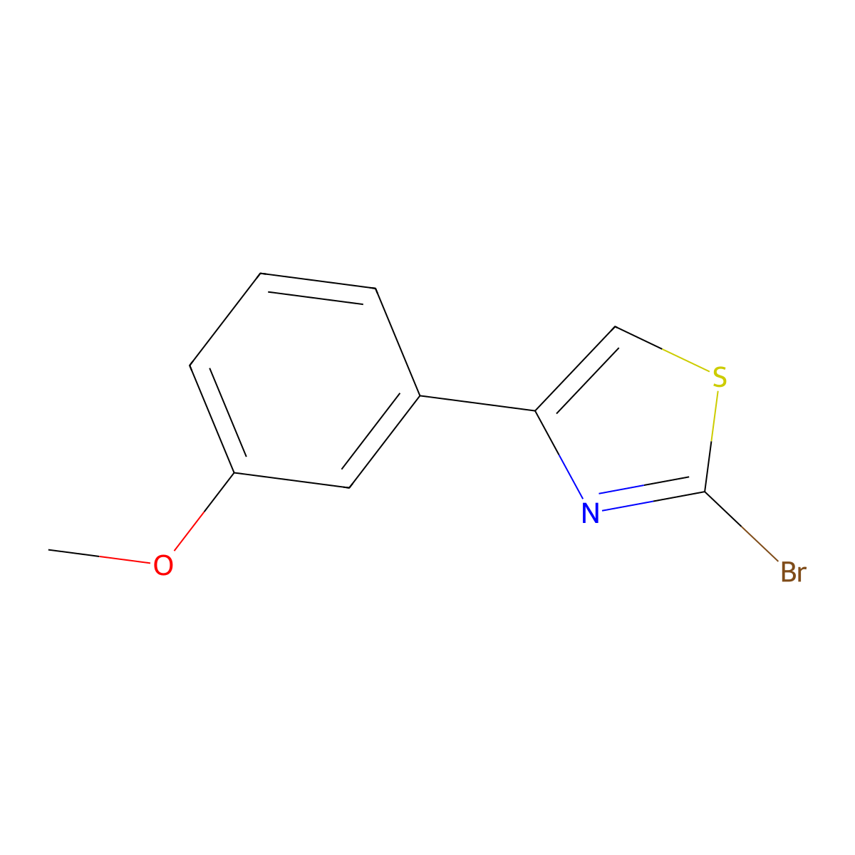 2-Bromo-4-(3-methoxyphenyl)thiazole molecular structure, CAS 412923-56-9
