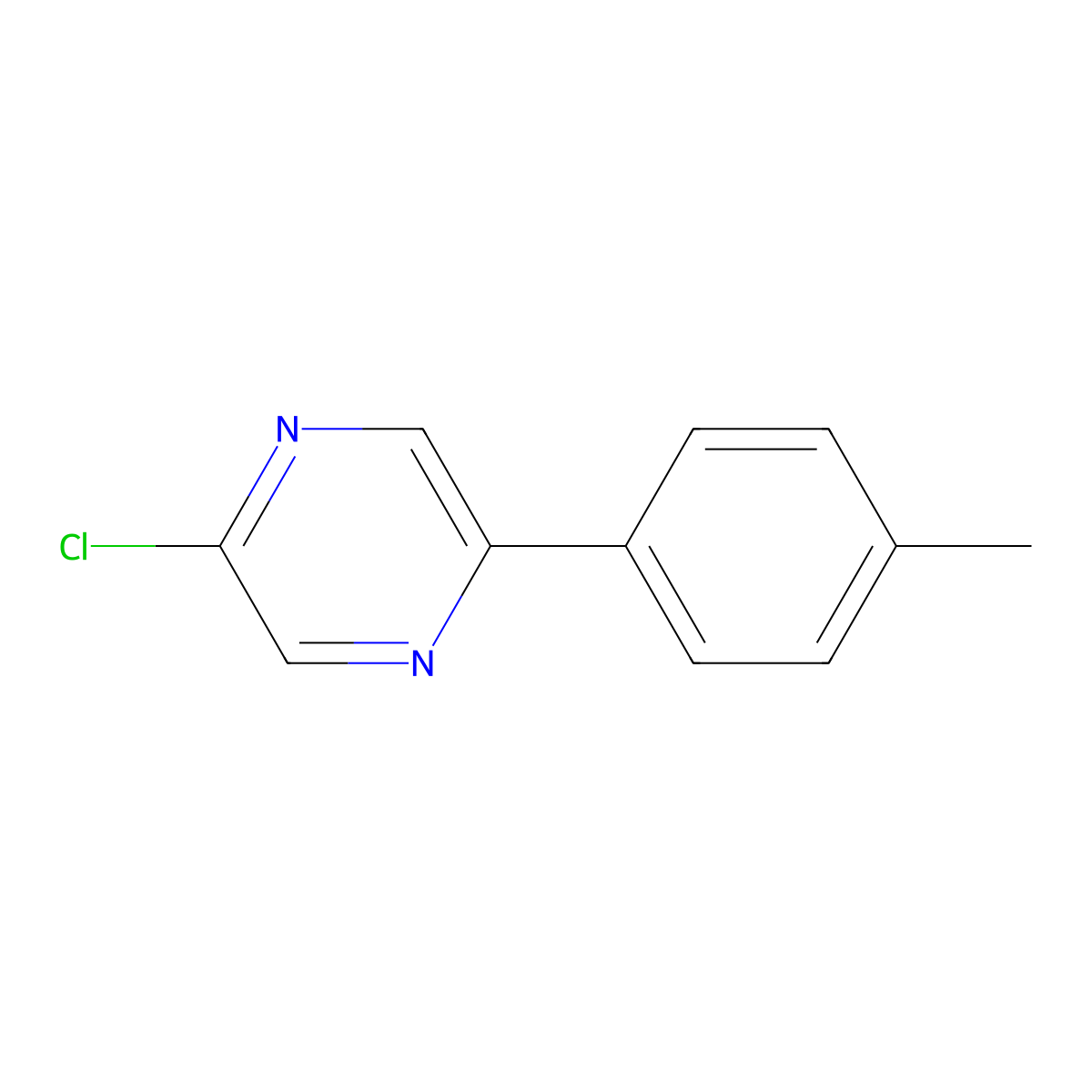 2-Chloro-5-(p-tolyl)pyrazine molecular structure, CAS 412923-82-1