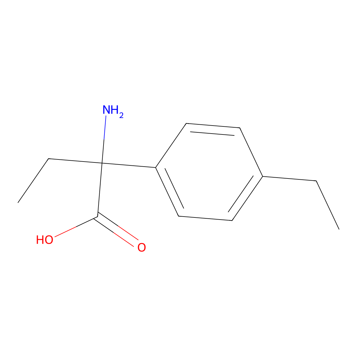 2-amino-2-(4-ethylphenyl)butanoic Acid molecular structure, CAS 412924-82-4