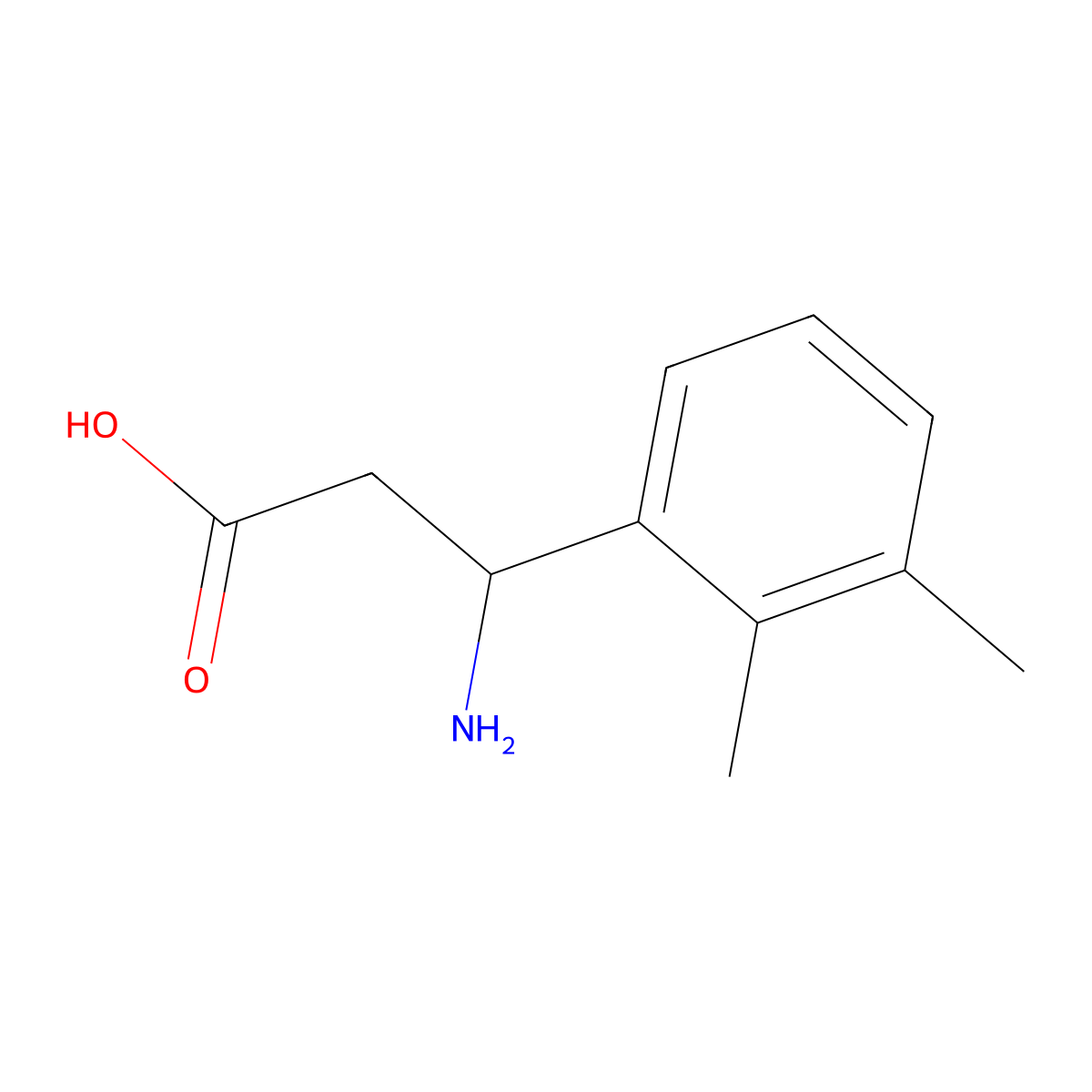 3-Amino-3-(2,3-dimethylphenyl)propanoic acid molecular structure, CAS 412925-12-3