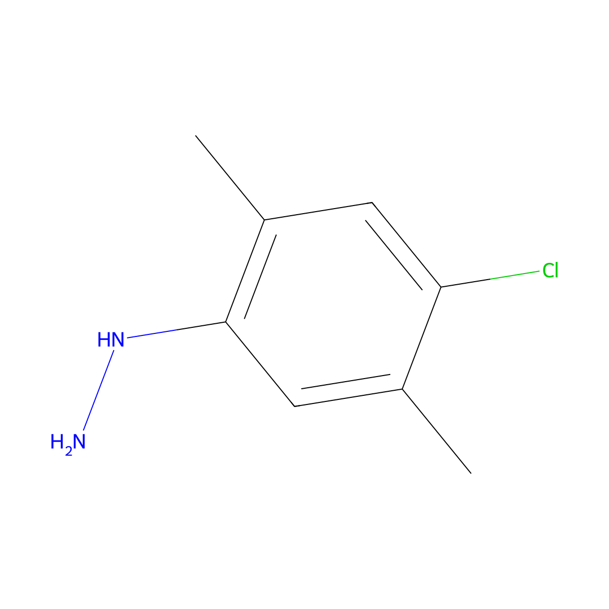 (4-Chloro-2,5-dimethylphenyl)hydrazine molecular structure, CAS 412925-59-8