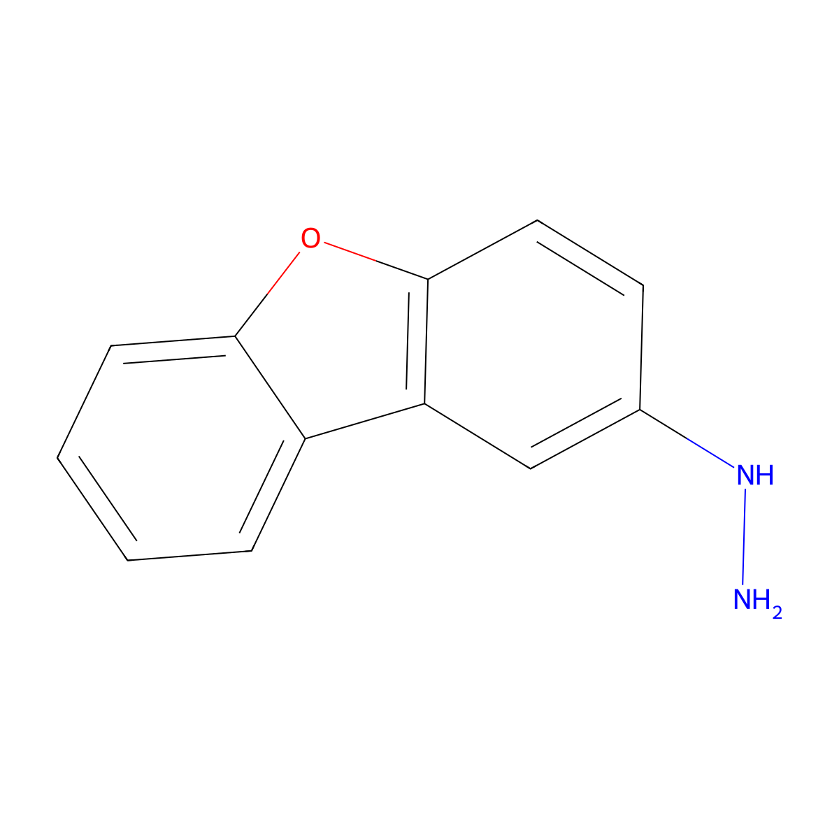 Dibenzofuran-2-ylhydrazine molecular structure, CAS 412925-78-1