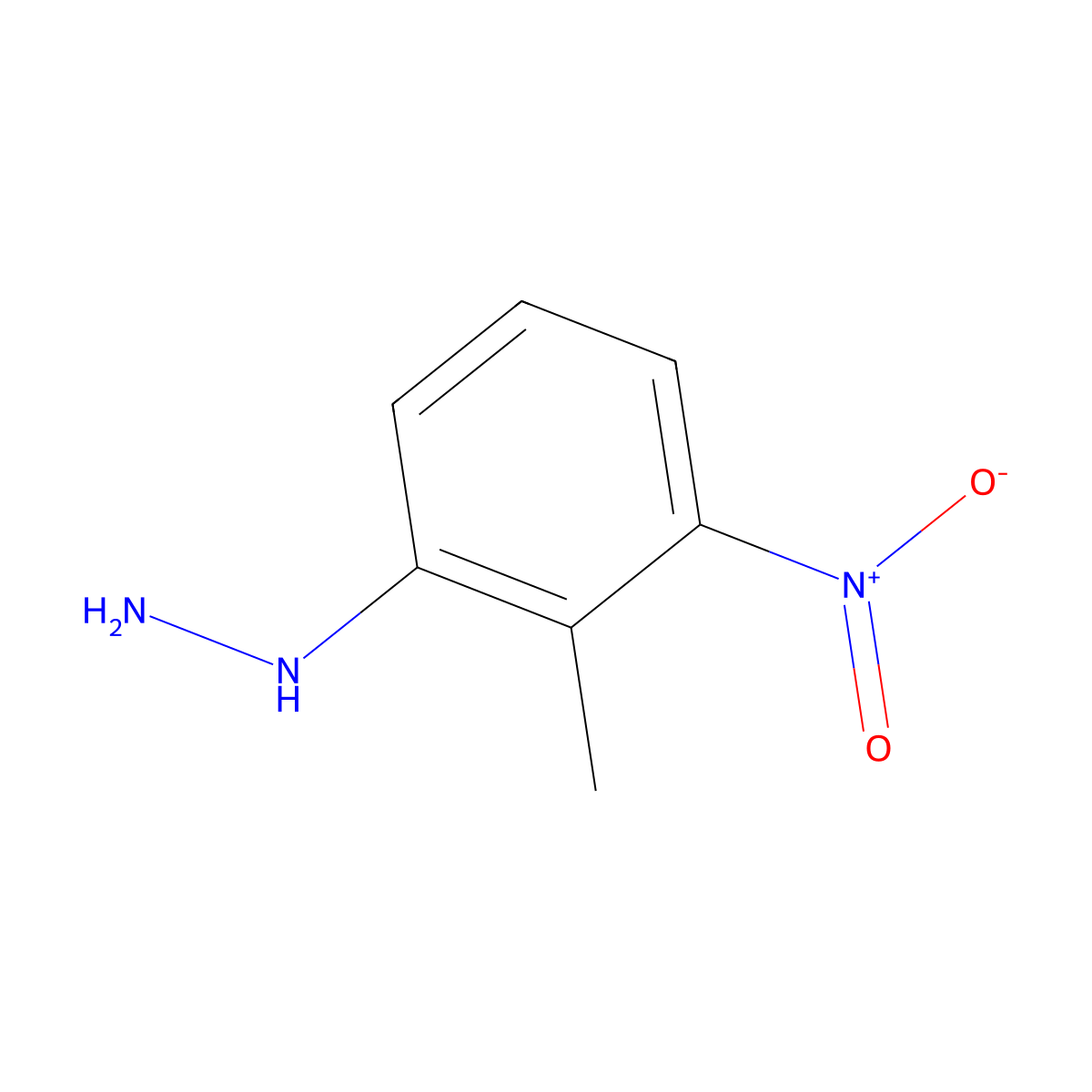 (2-Methyl-3-nitrophenyl)hydrazine molecular structure, CAS 412925-91-8