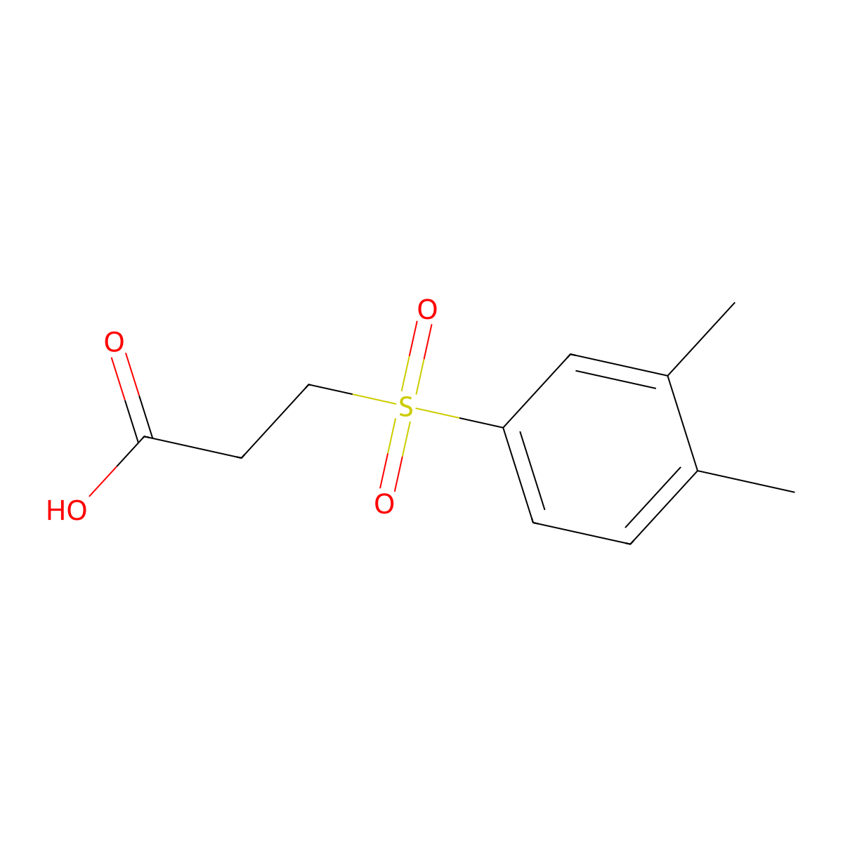 3-[(3,4-Dimethylphenyl)sulfonyl]propanoic acid molecular structure, CAS 412936-84-6