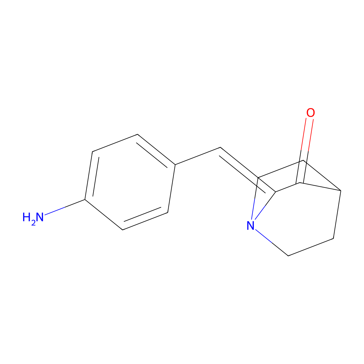 2-[(4-Aminophenyl)methylidene]-1-azabicyclo[2.2.2]octan-3-one molecular structure, CAS 412937-44-1