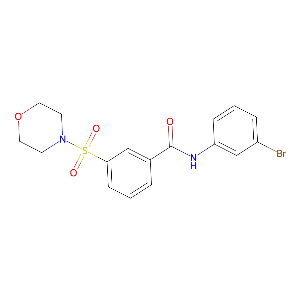 N-(3-bromophenyl)-3-(morpholinosulfonyl)benzamide molecular structure, CAS 412937-87-2