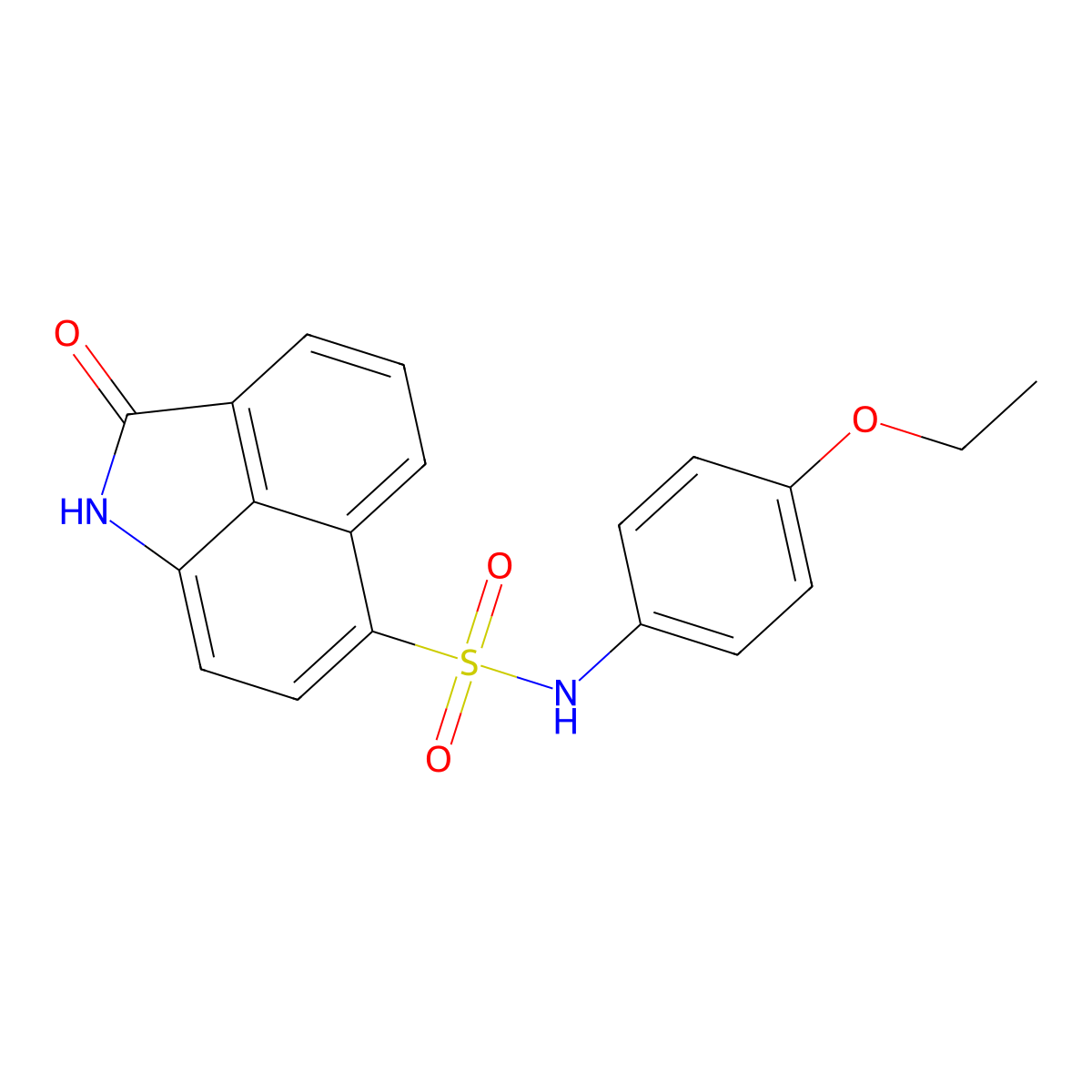 N-(4-ethoxyphenyl)-2-oxo-1,2-dihydrobenzo[cd]indole-6-sulfonamide molecular structure, CAS 412938-23-9