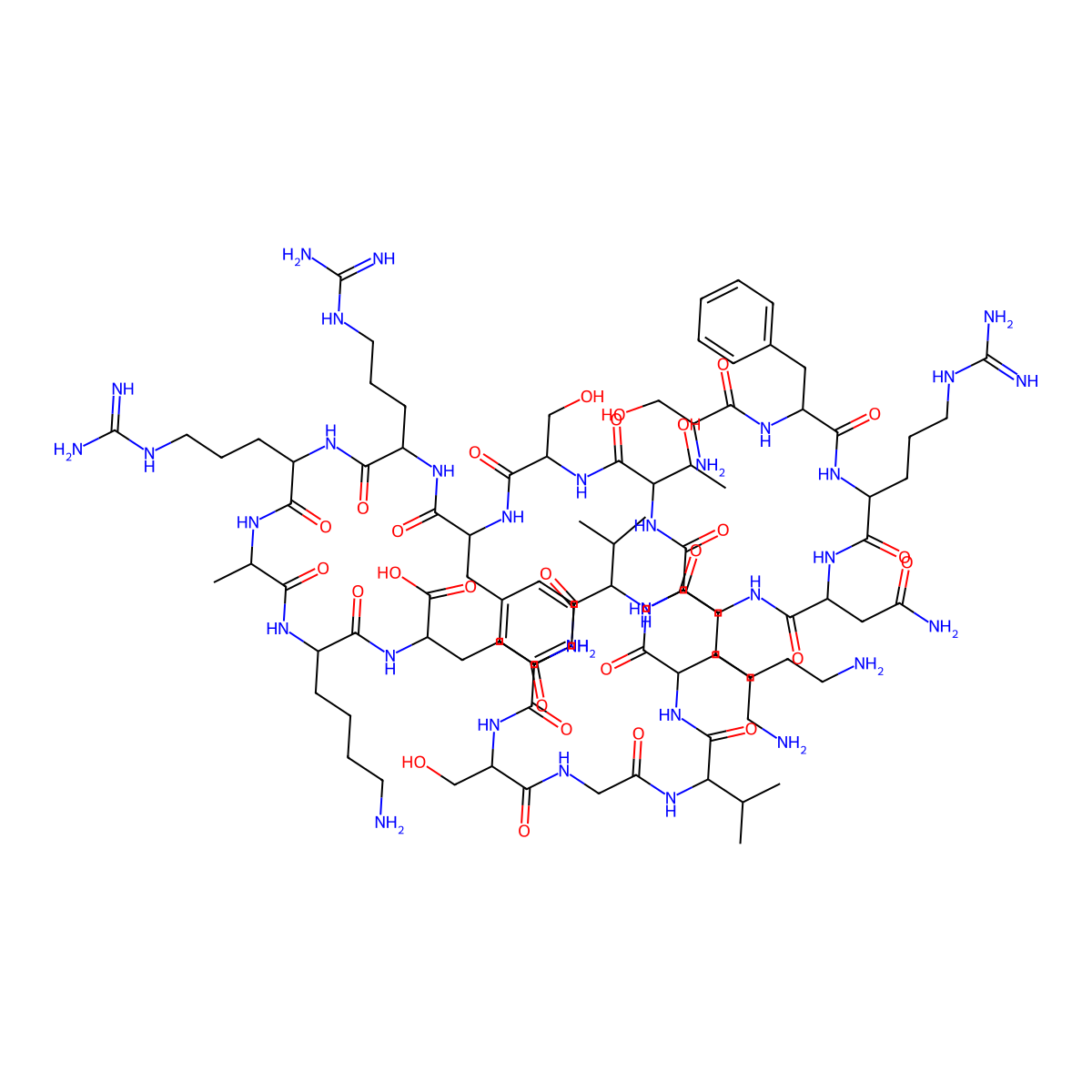 Neuropeptide S (rat) molecular structure, CAS 412938-75-1