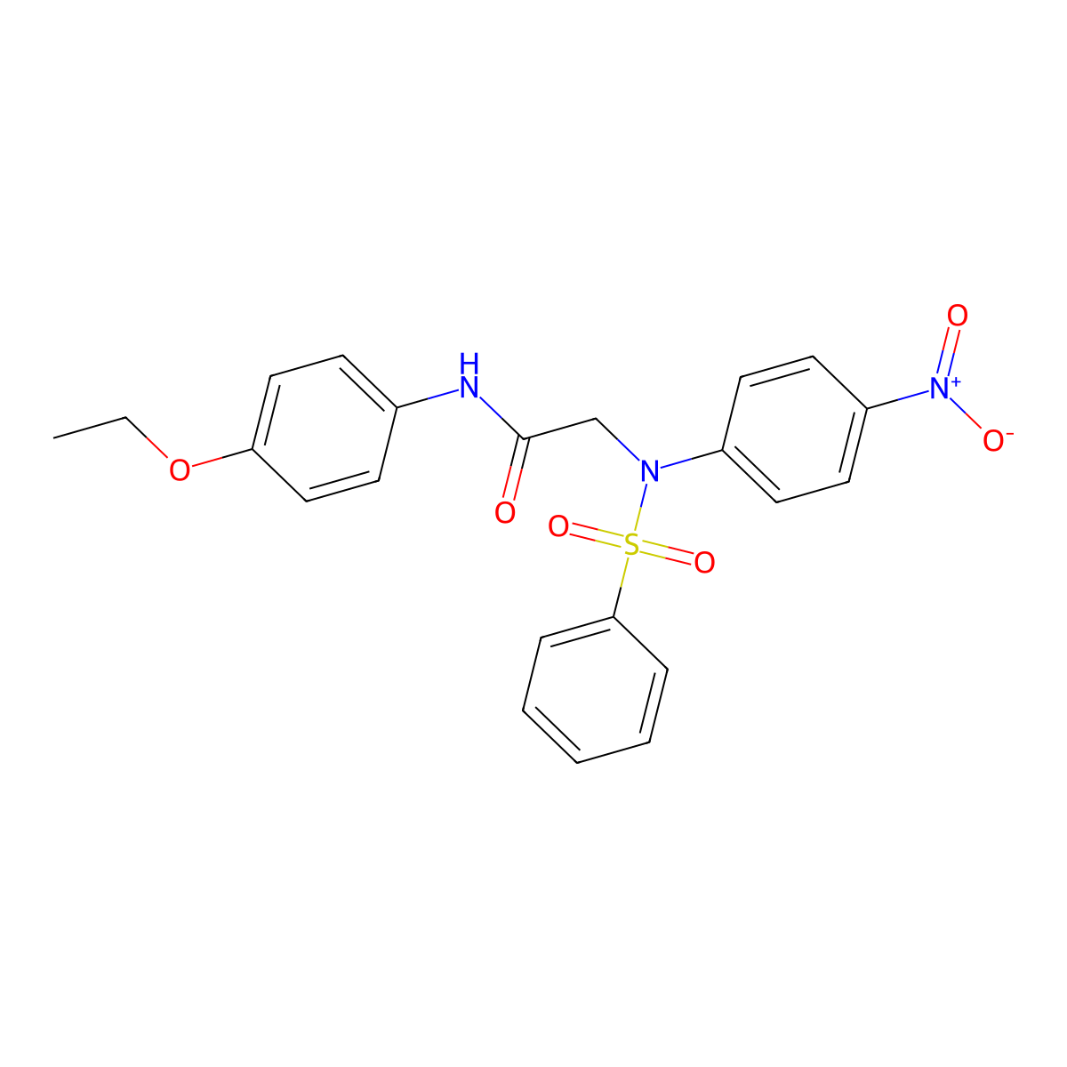 2-[N-(benzenesulfonyl)-4-nitroanilino]-N-(4-ethoxyphenyl)acetamide molecular structure, CAS 412939-05-0