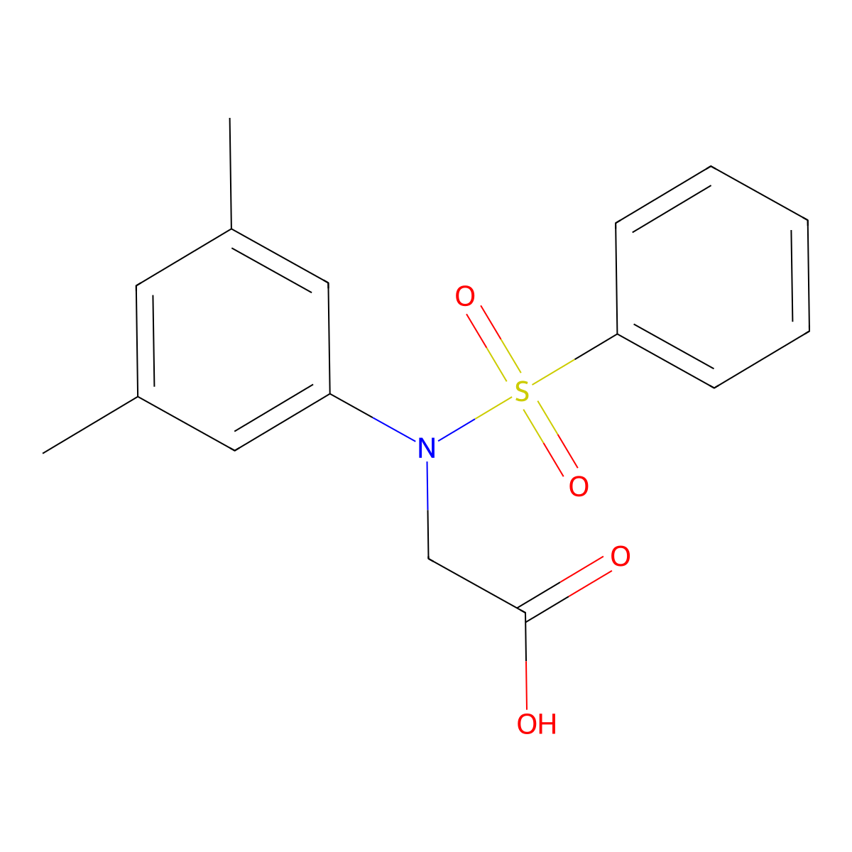 n-(3,5-Dimethylphenyl)-n-(phenylsulfonyl)glycine molecular structure, CAS 412939-58-3