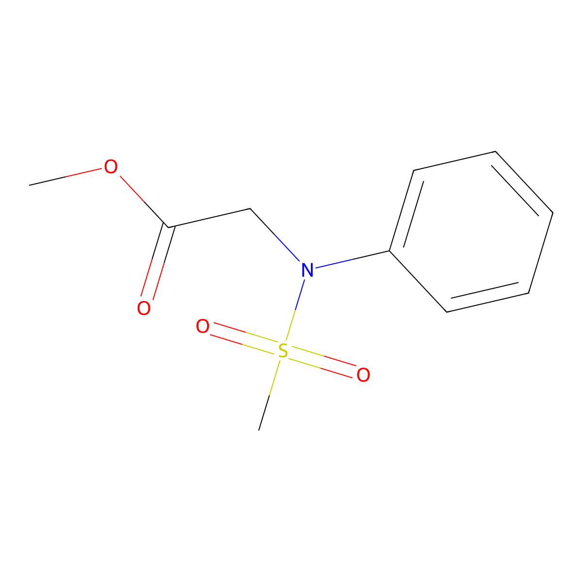methyl N-(methylsulfonyl)-N-phenylglycinate molecular structure, CAS 412939-60-7