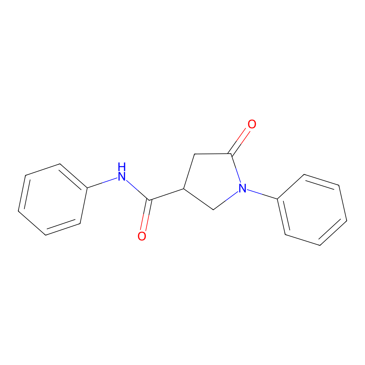 5-oxo-N,1-diphenylpyrrolidine-3-carboxamide molecular structure, CAS 412939-89-0