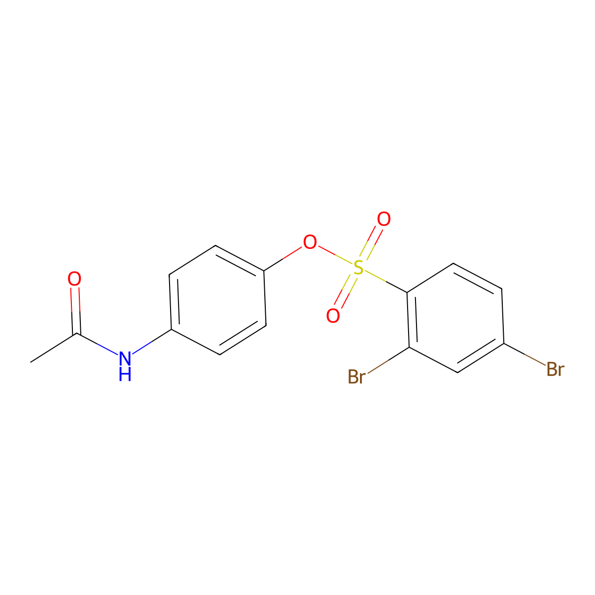 (4-Acetamidophenyl) 2,4-dibromobenzenesulfonate molecular structure, CAS 412940-20-6
