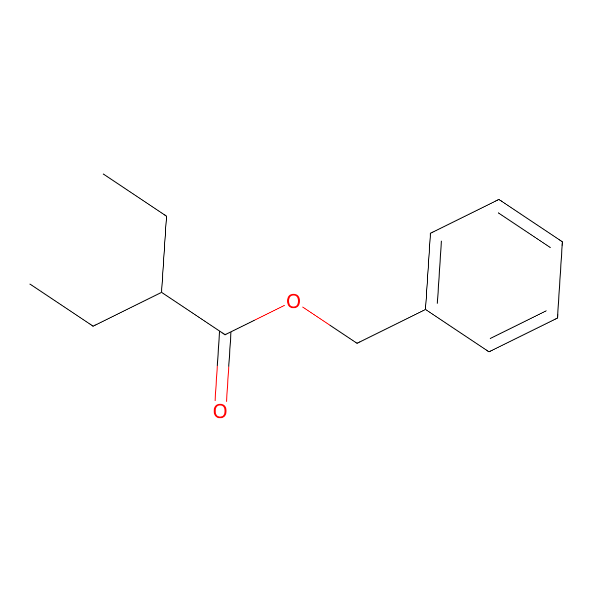 Benzyl 2-ethylbutanoate molecular structure, CAS 412941-21-0