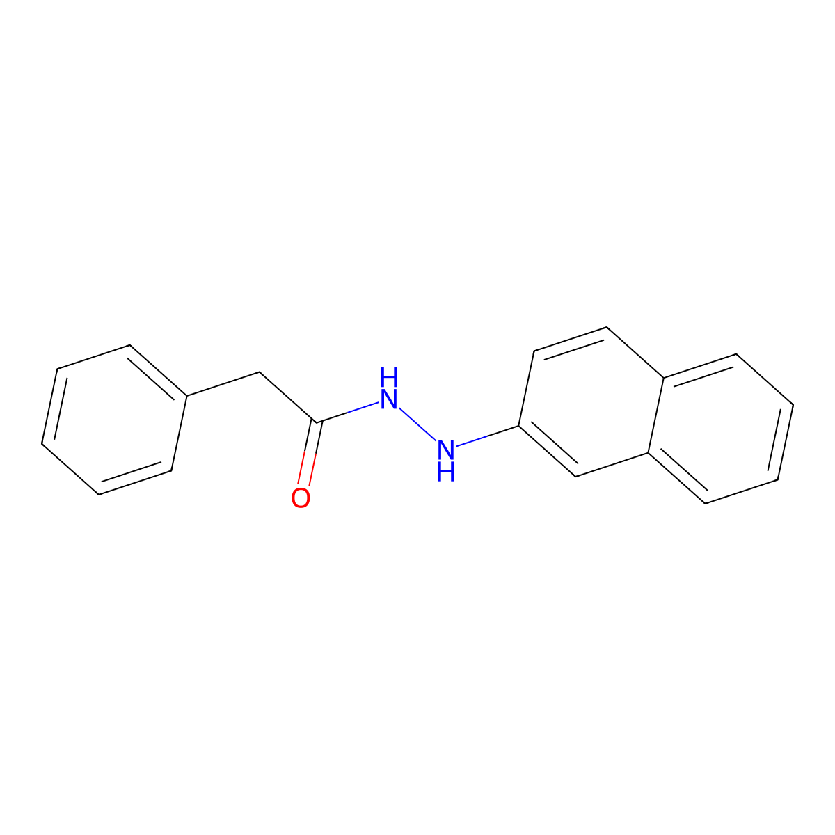N'-(naphthalen-2-yl)-2-phenylacetohydrazide molecular structure, CAS 412944-50-4