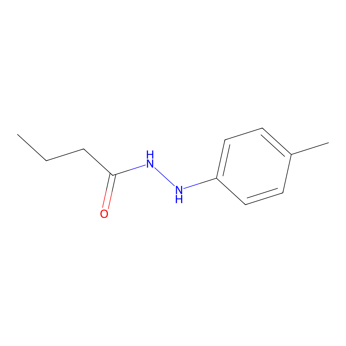 N'-(4-methylphenyl)butanehydrazide molecular structure, CAS 412944-51-5