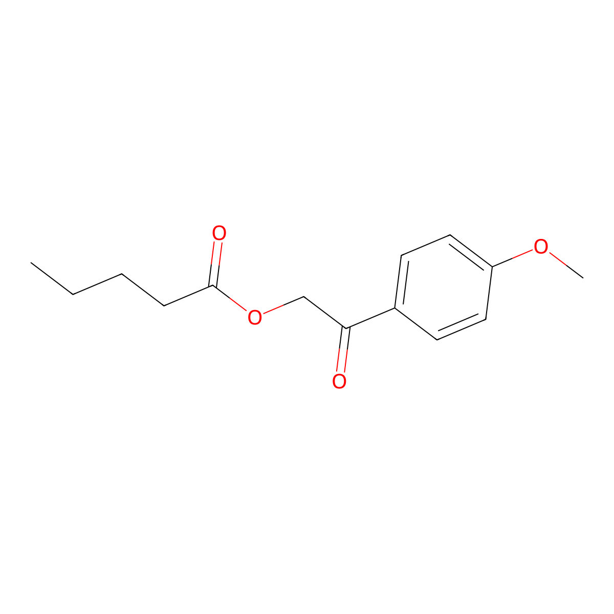 2-(4-Methoxyphenyl)-2-oxoethyl pentanoate molecular structure, CAS 412945-03-0