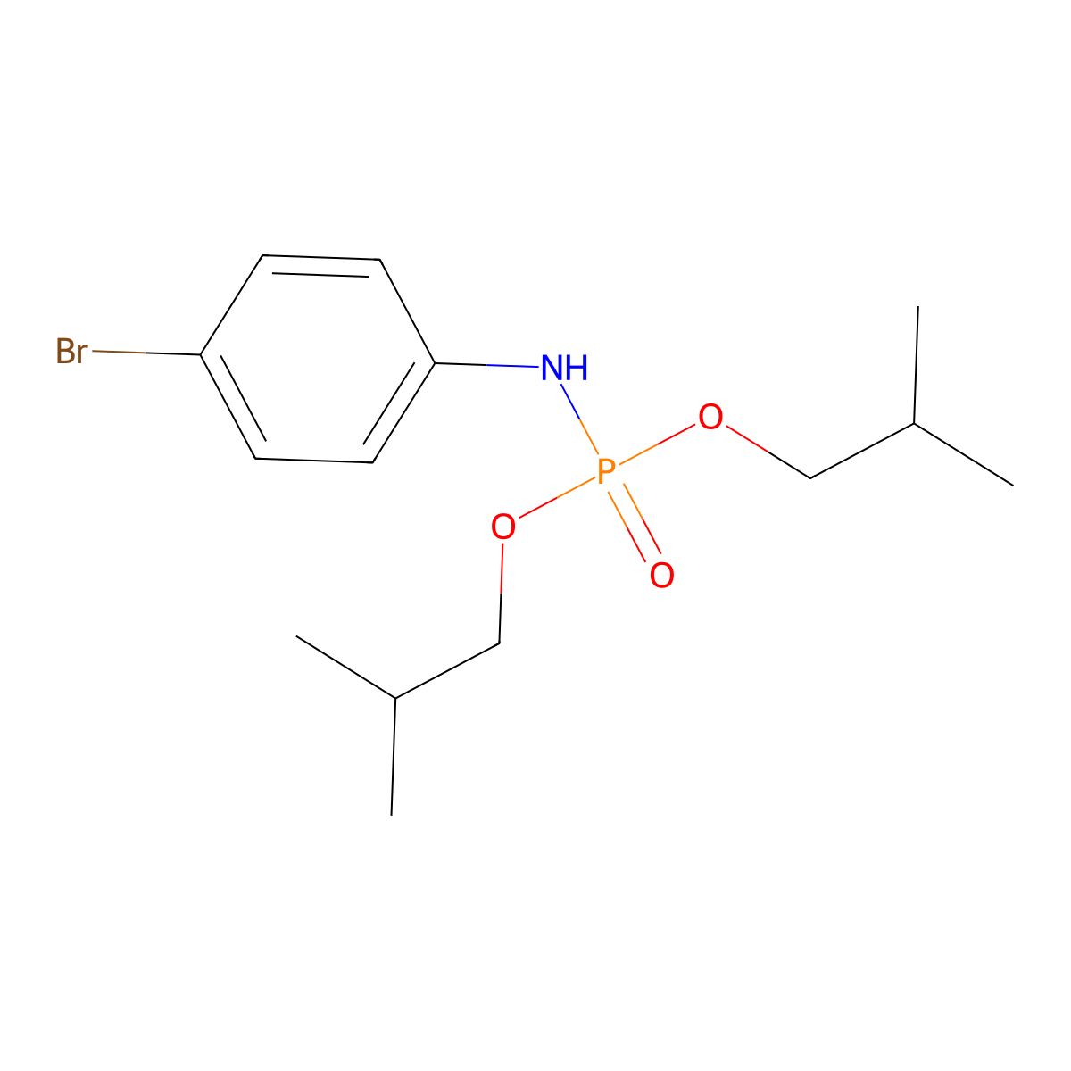 N-[bis(2-methylpropoxy)phosphoryl]-4-bromoaniline molecular structure, CAS 412945-08-5