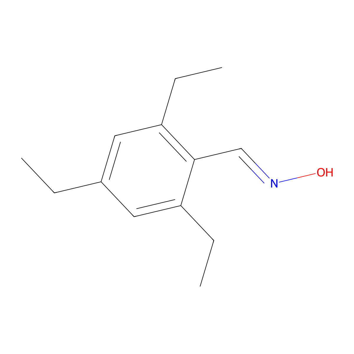 N-[(2,4,6-triethylphenyl)methylidene]hydroxylamine molecular structure, CAS 412945-67-6