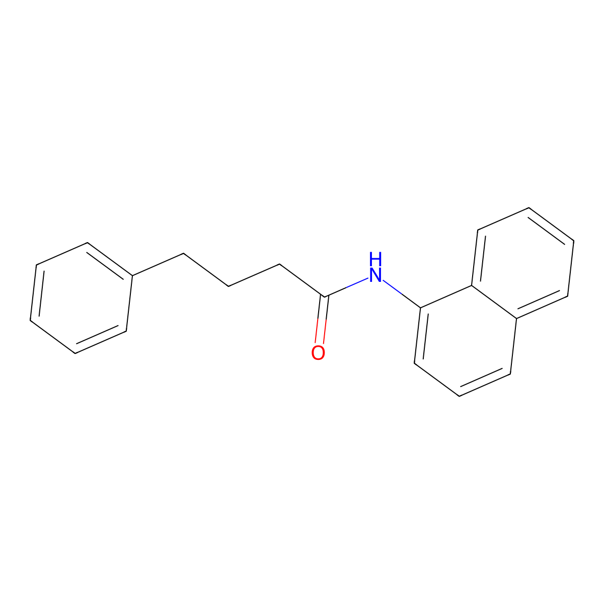 N-naphthalen-1-yl-4-phenylbutanamide molecular structure, CAS 412945-90-5