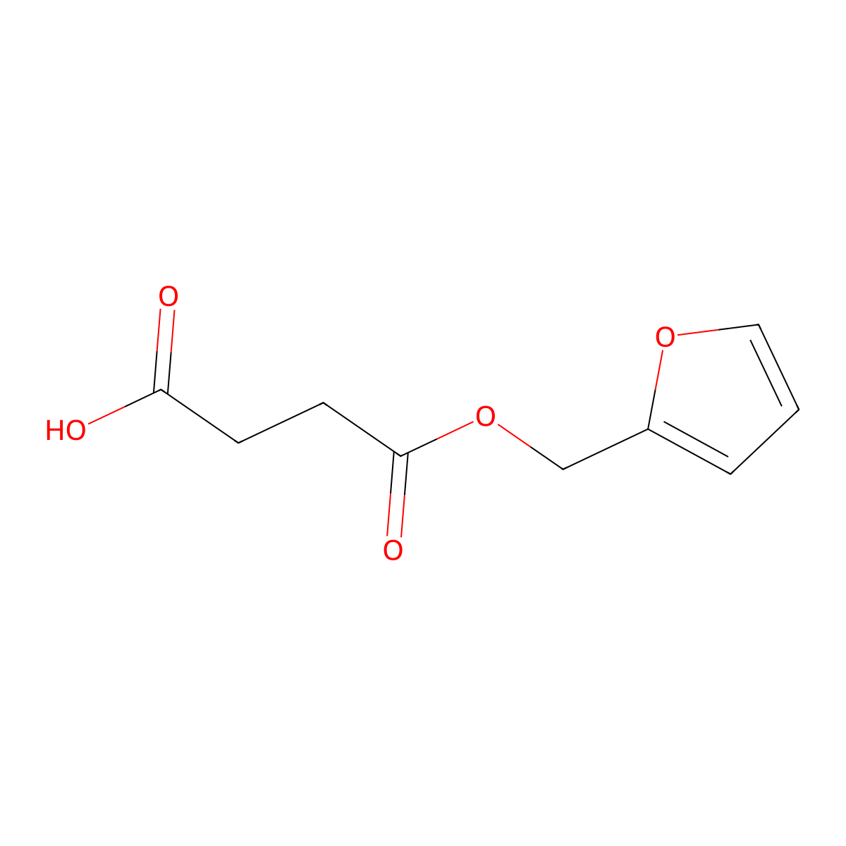 4-(Furan-2-ylmethoxy)-4-oxobutanoic acid molecular structure, CAS 412946-38-4
