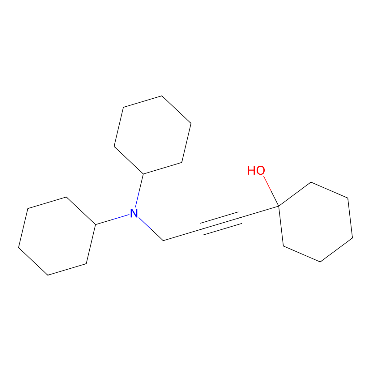 1-[3-(Dicyclohexylamino)prop-1-ynyl]cyclohexan-1-ol molecular structure, CAS 412946-67-9