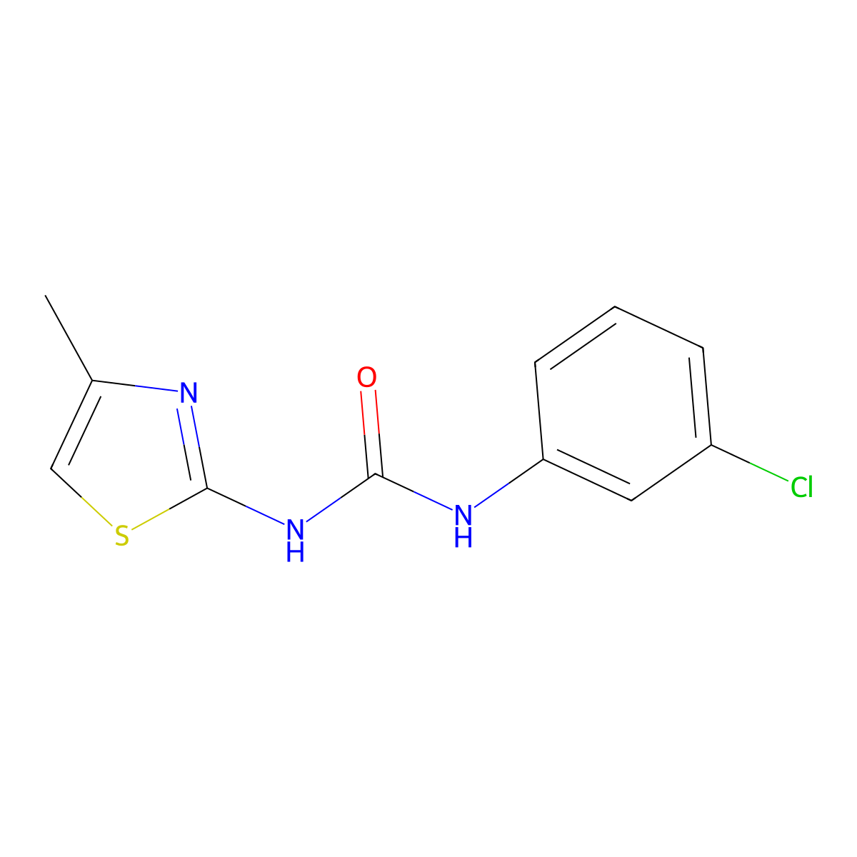 N-(3-Chlorophenyl)-N'-(4-methyl-1,3-thiazol-2-YL)urea molecular structure, CAS 412947-31-0