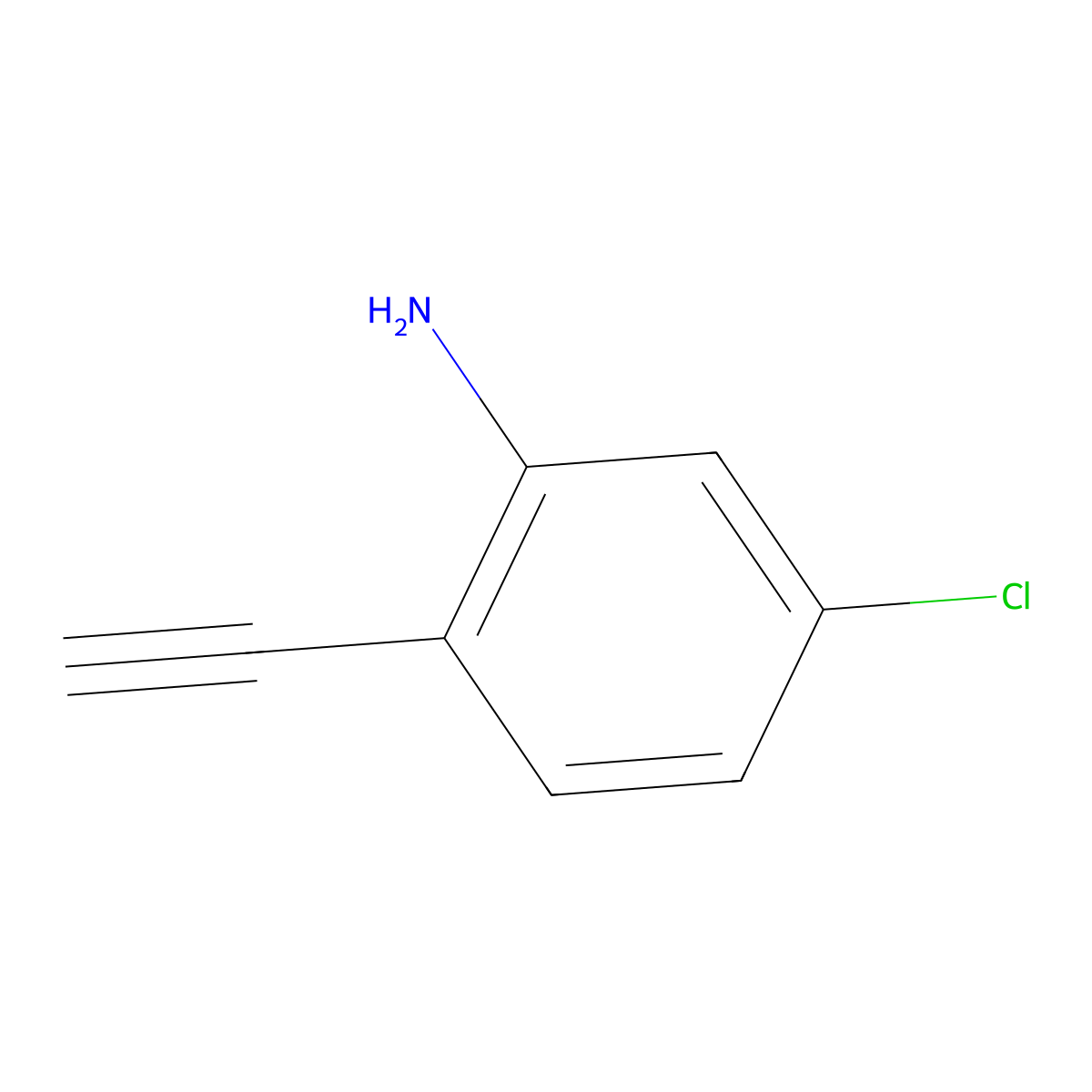 5-Chloro-2-ethynylaniline molecular structure, CAS 412947-48-9