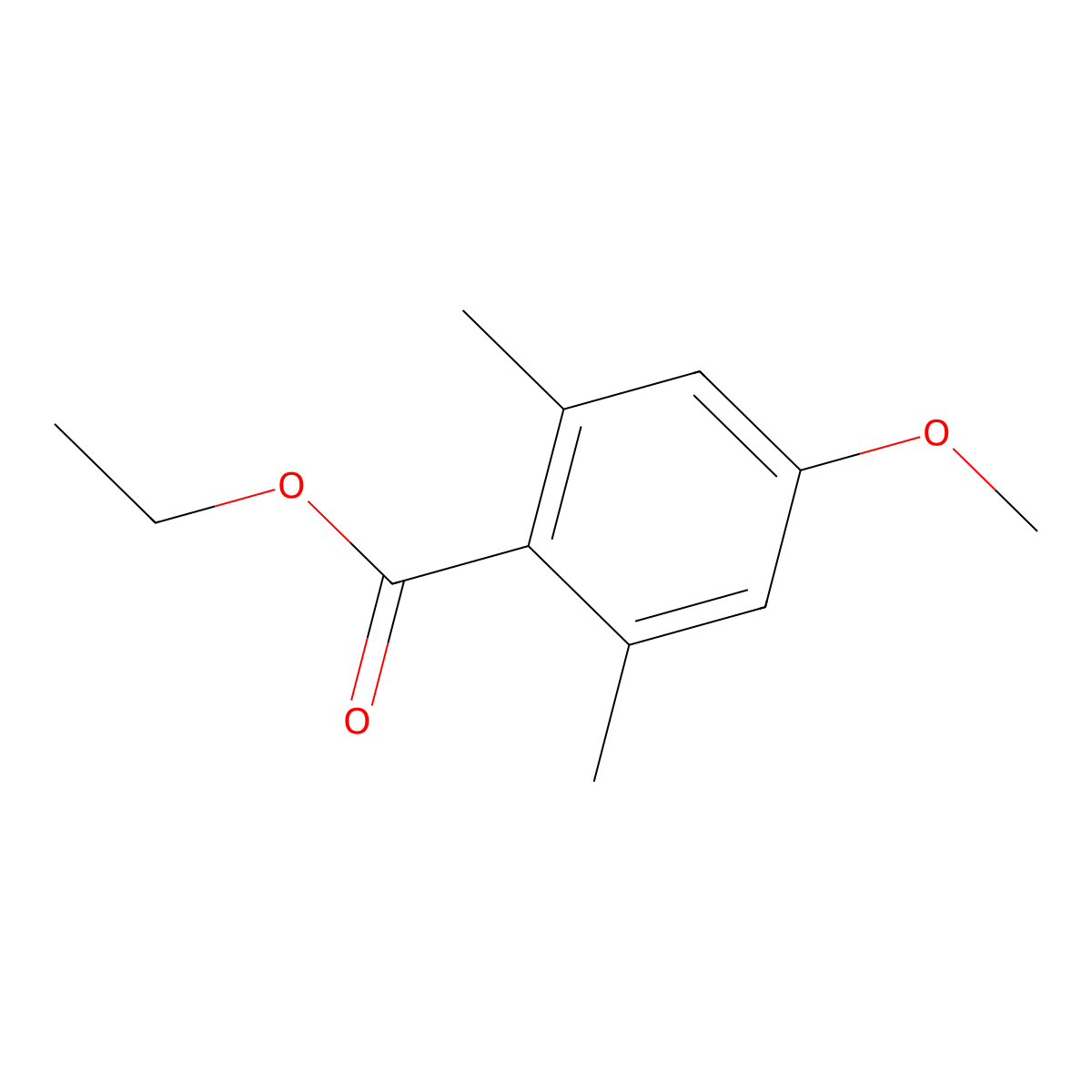 Ethyl 4-methoxy-2,6-dimethylbenzoate molecular structure, CAS 412949-76-9