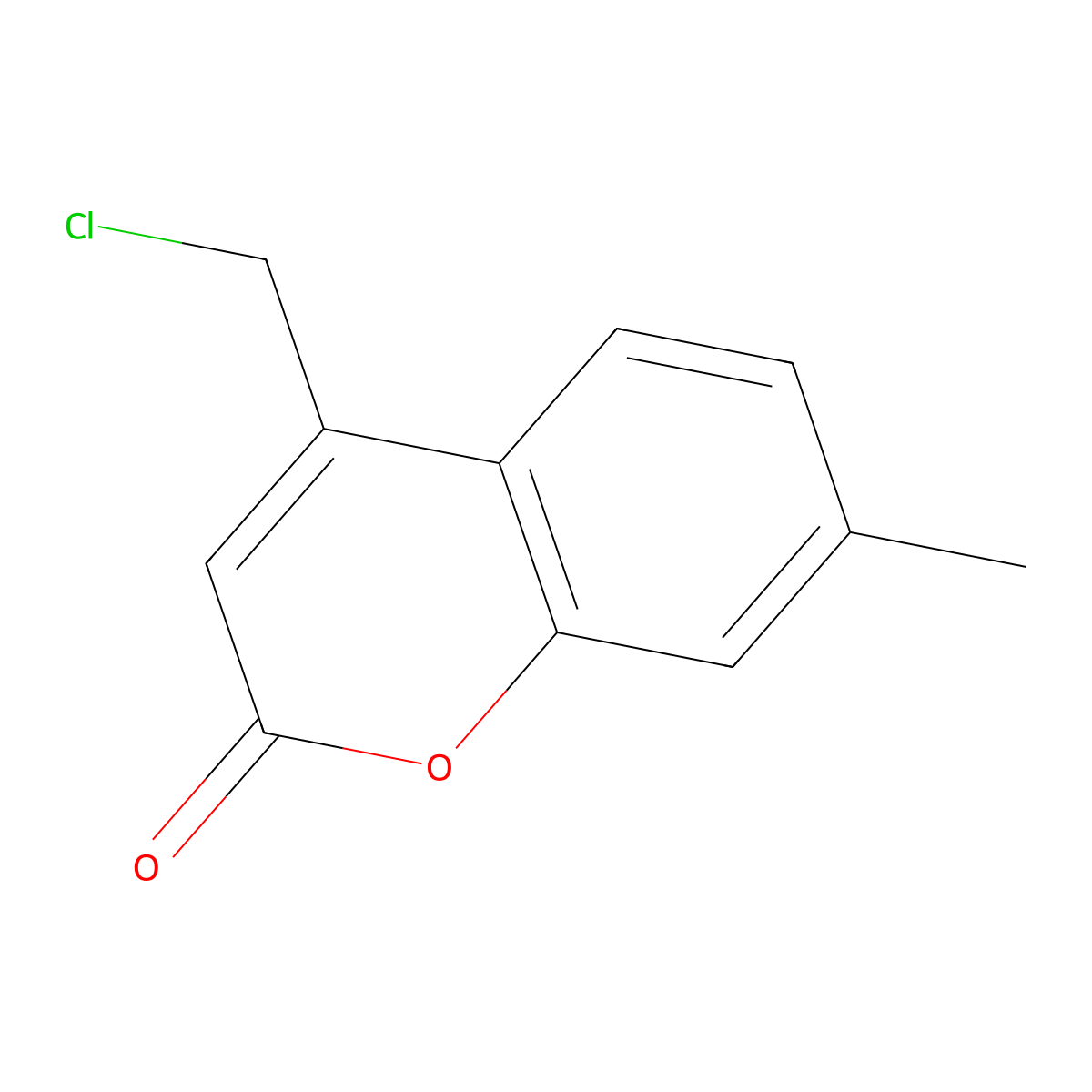 4-(chloromethyl)-7-methyl-2H-chromen-2-one molecular structure, CAS 41295-51-6