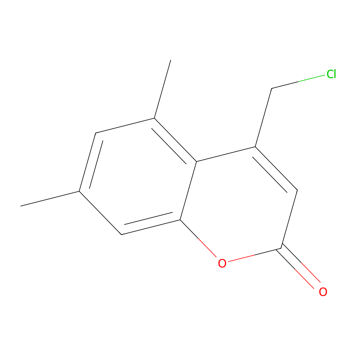 4-(chloromethyl)-5,7-dimethyl-2H-chromen-2-one molecular structure, CAS 41295-58-3