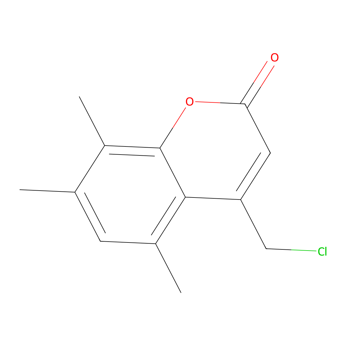 4-(chloromethyl)-5,7,8-trimethyl-2H-chromen-2-one molecular structure, CAS 41295-59-4