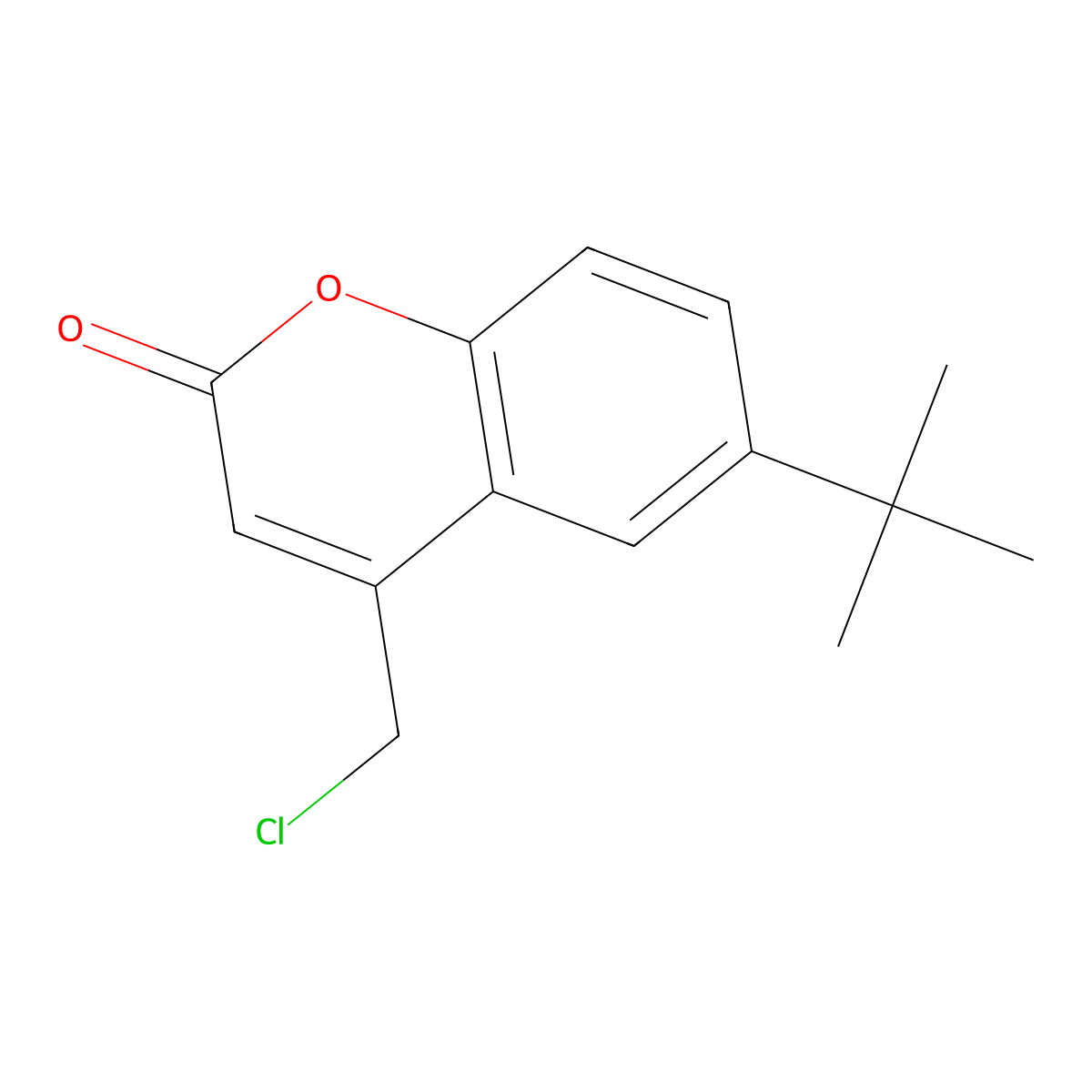 6-tert-butyl-4-(chloromethyl)-2H-chromen-2-one molecular structure, CAS 41295-61-8