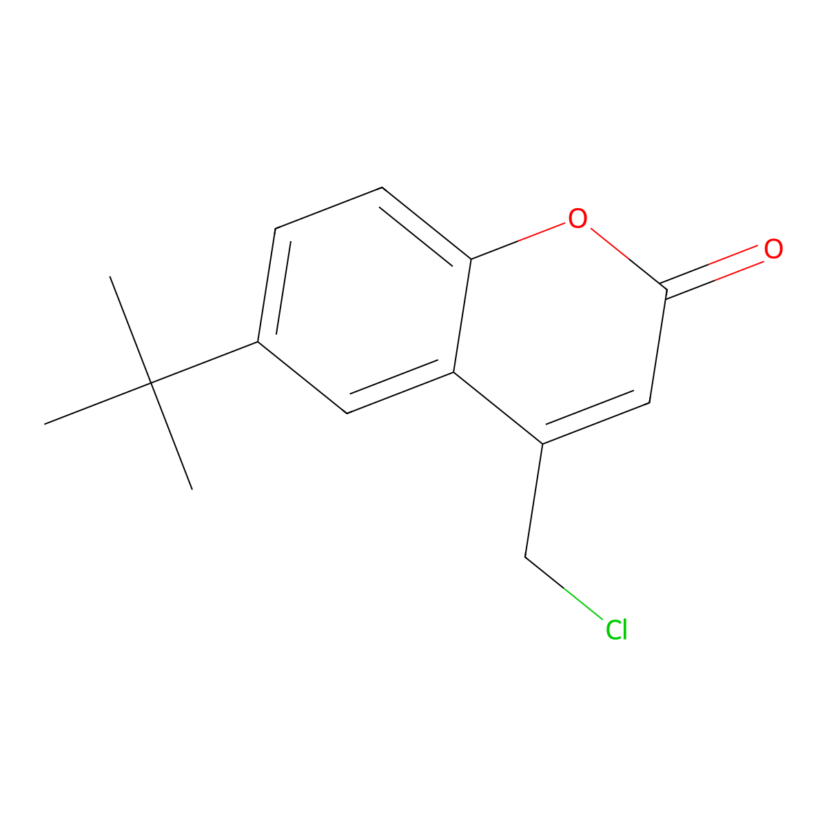 6-tert-butyl-4-(chloromethyl)-2H-chromen-2-one molecular structure, CAS 41295-61-8