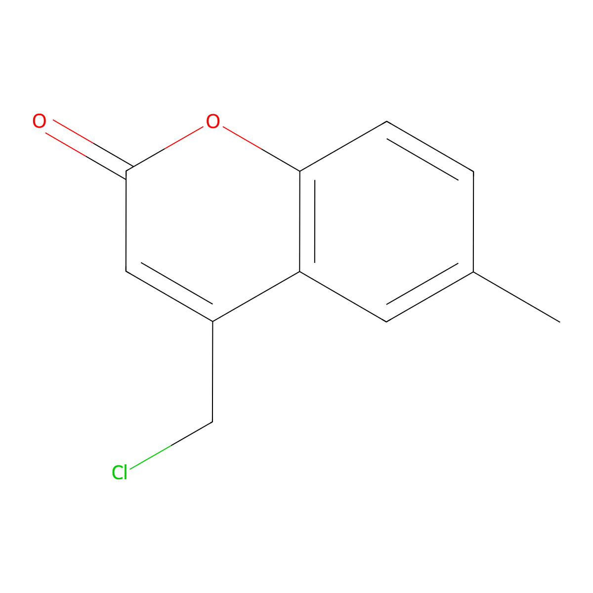 4-Chloromethyl-6-methylcoumarin molecular structure, CAS 41295-65-2