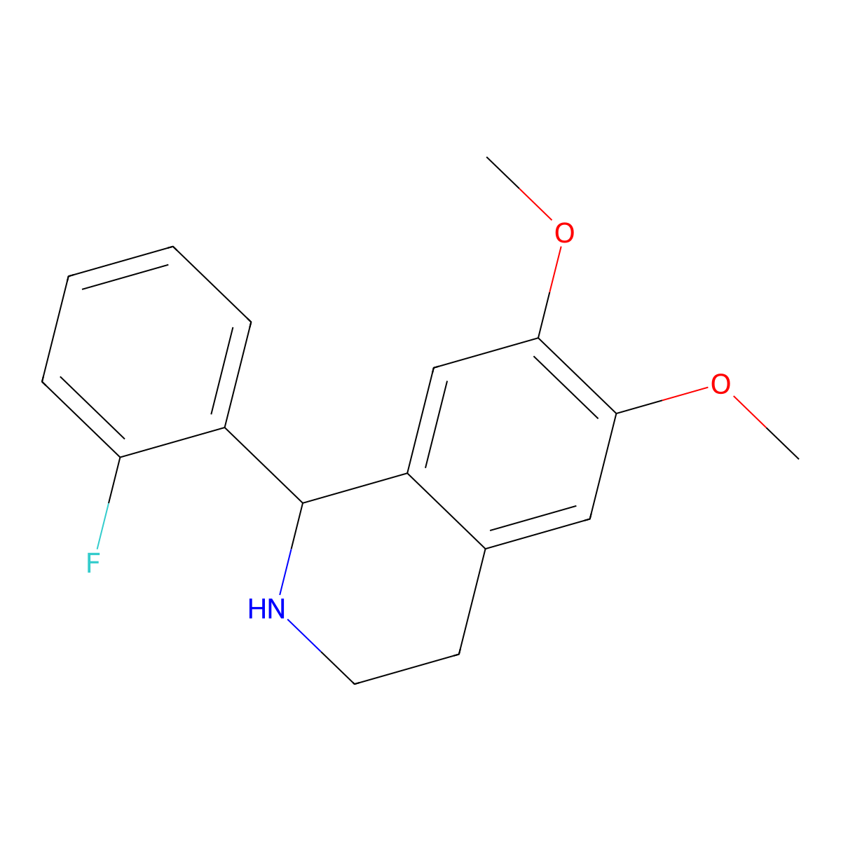 1-(2-Fluorophenyl)-6,7-dimethoxy-1,2,3,4-tetrahydroisoquinoline molecular structure, CAS 412958-64-6
